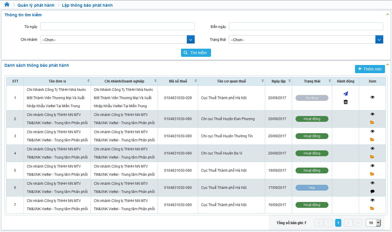 Hướng dẫn lập thông báo phát hành cho hóa đơn Doanh nghiệp