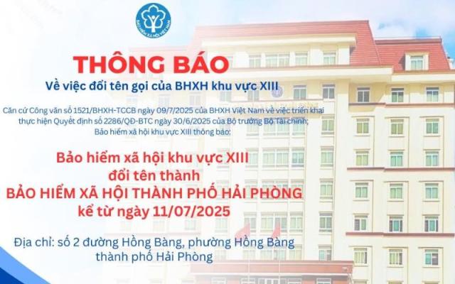 Danh Sách 26 Cơ Sở BHXH Thành Phố Hải Phòng Cập Nhật Từ 01/7/2025